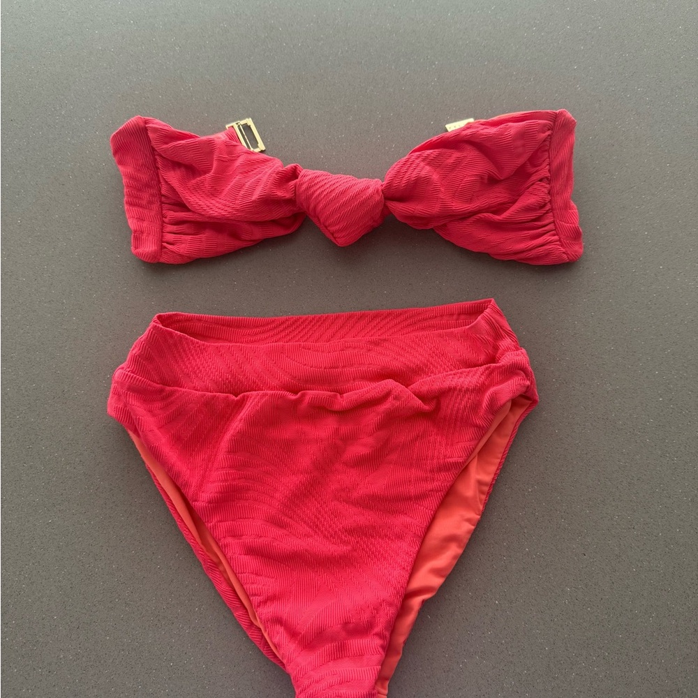 Fella Red Bikini Set with Gold Accents